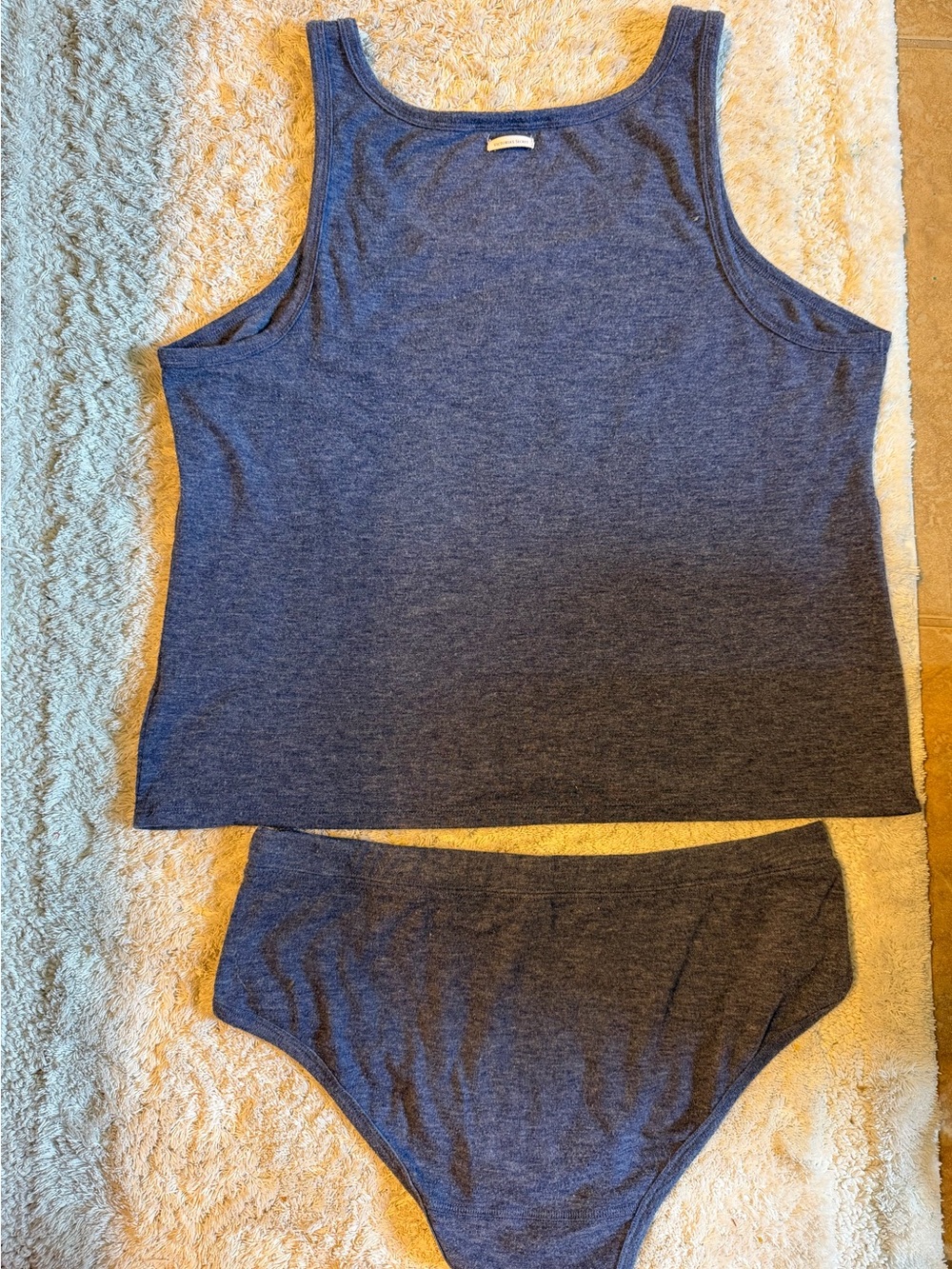 Victoria's Secret Navy & White 'Namasté IN BED' Tank and Brief Set large - Picture 5 of 6